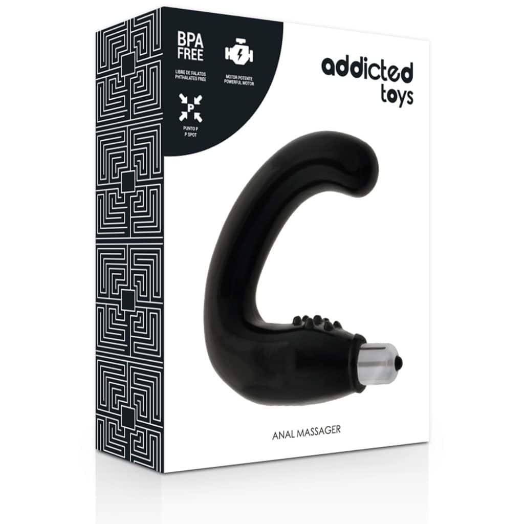 Addicted Toys – Prostata & Analvibrator 12 x 2,5 cm – Svart