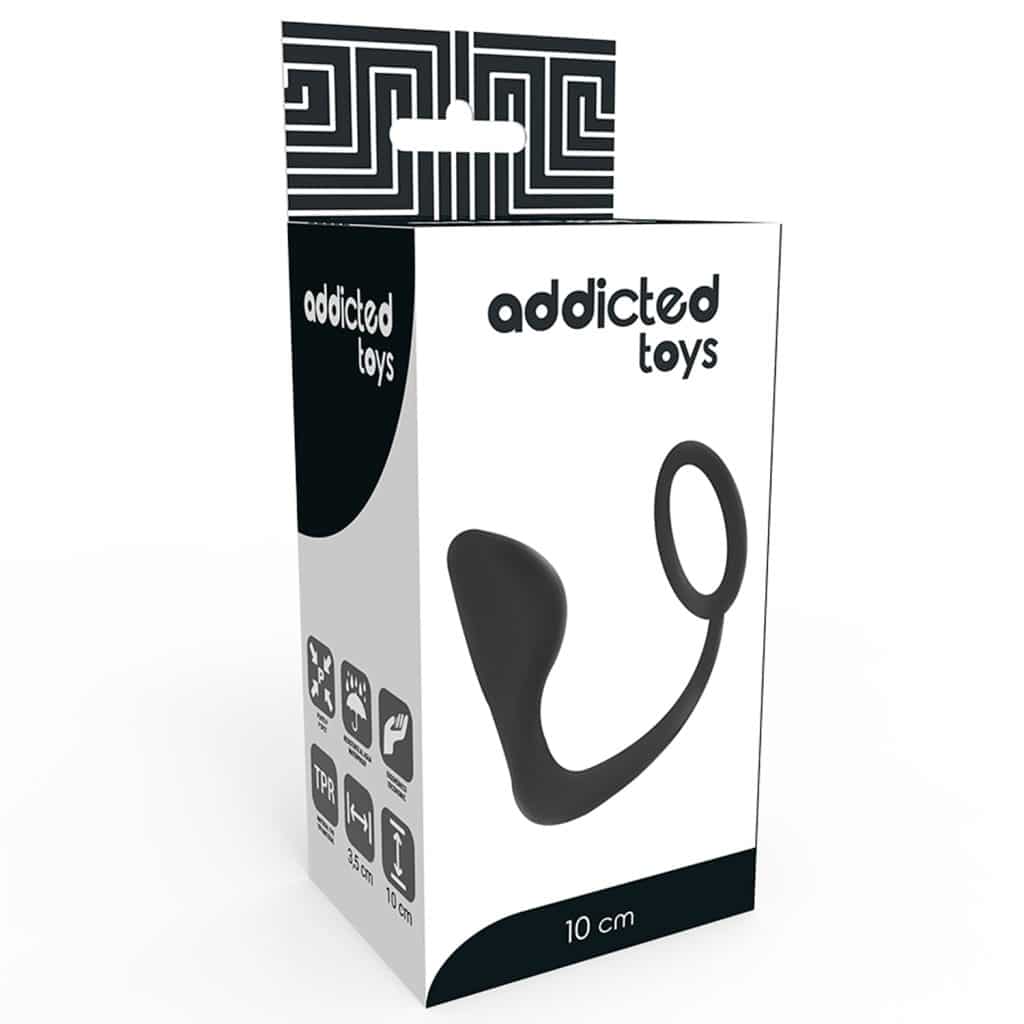 Addicted Toys – Analplugg med Penisring – Svart