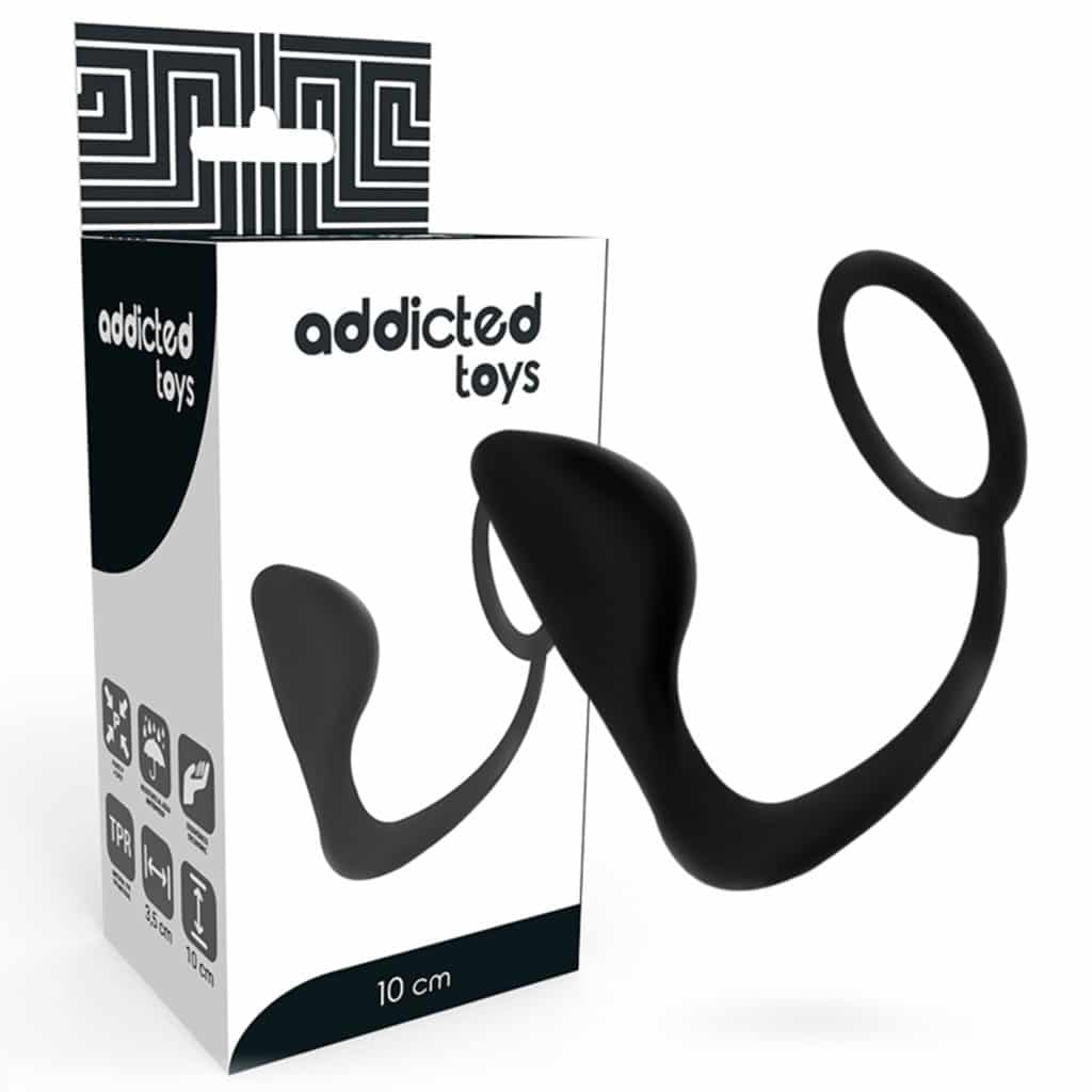 Addicted Toys – Analplugg med Penisring – Svart