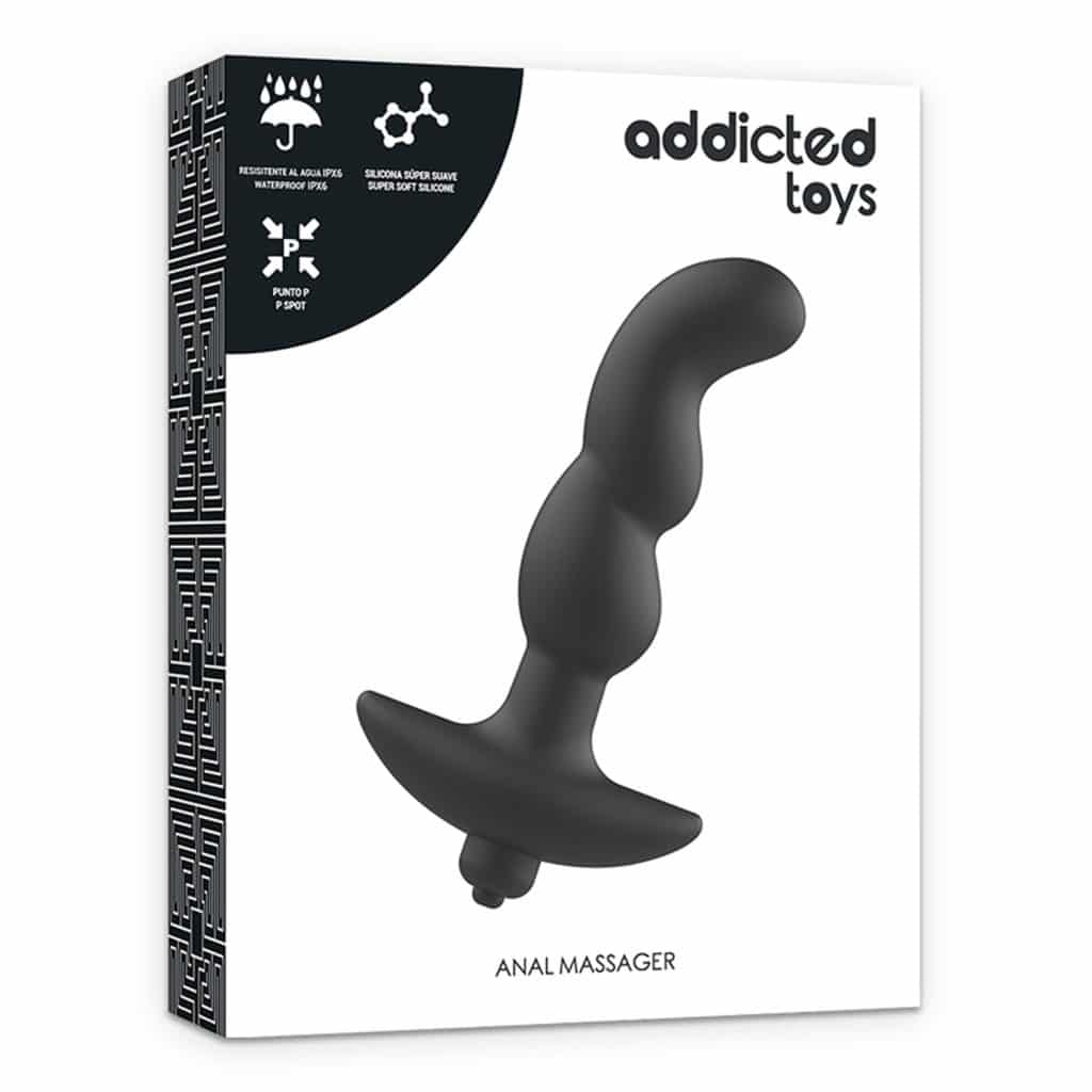 Addicted Toys #Modell 3 – Prostata & Analvibrator Analplugg – Svart