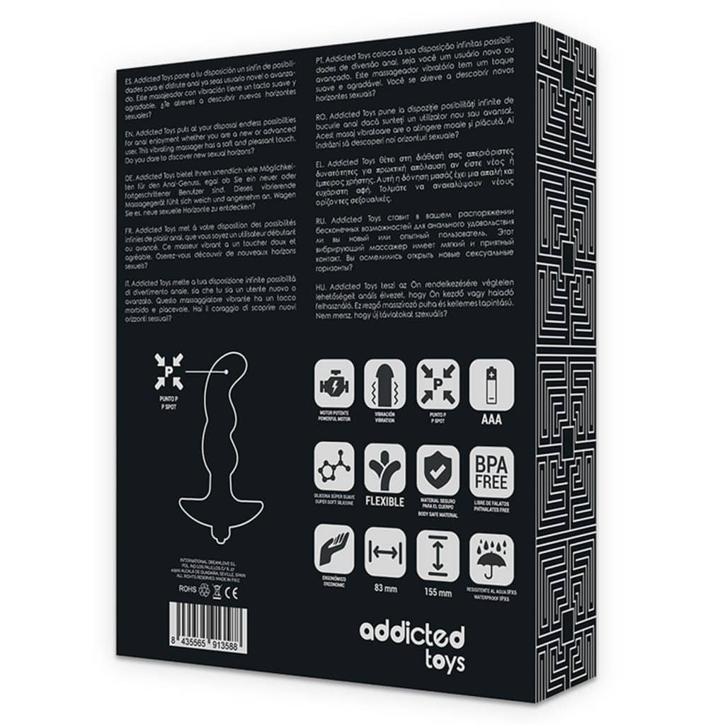 Addicted Toys #Modell 3 – Prostata & Analvibrator Analplugg – Svart