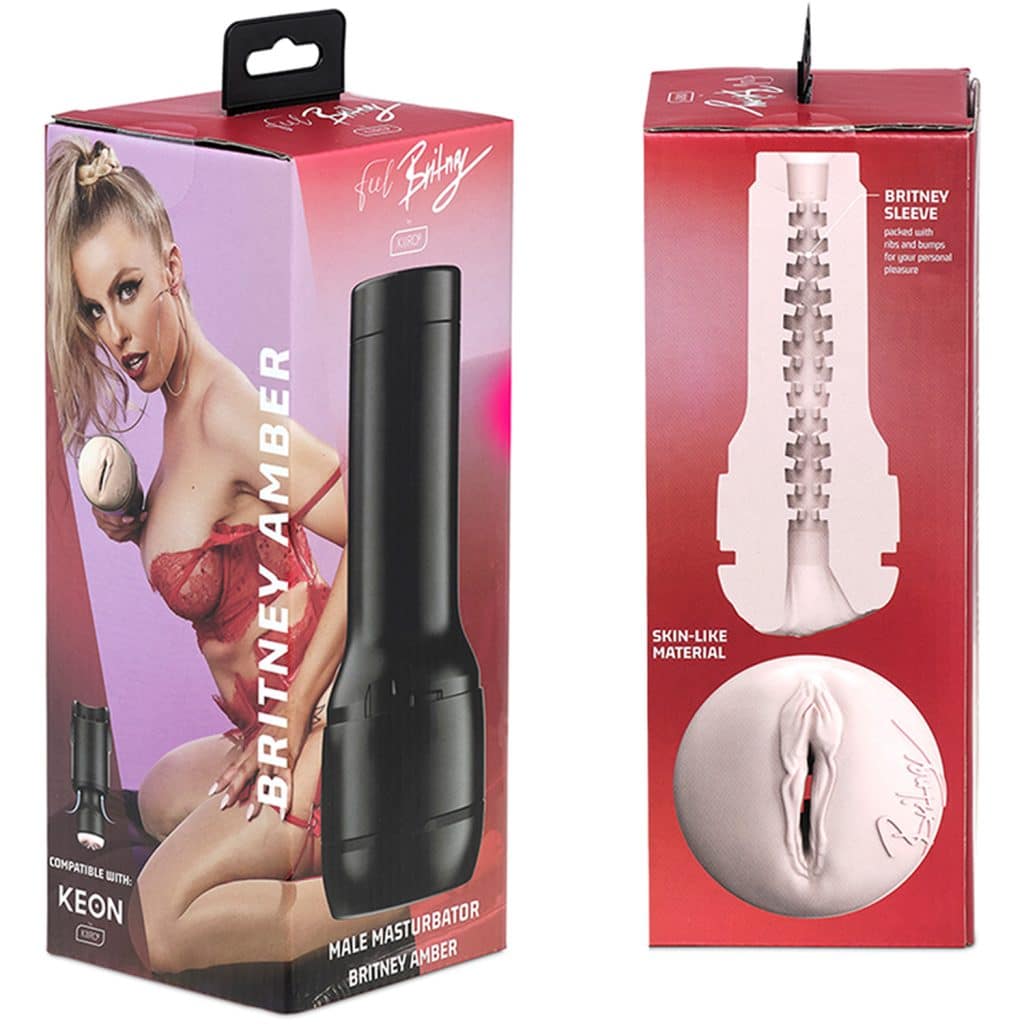 Kiiroo Feel Amber Stroker – Fleshlight Keon Vaginal Masturbator Sleeve – Britney Amber