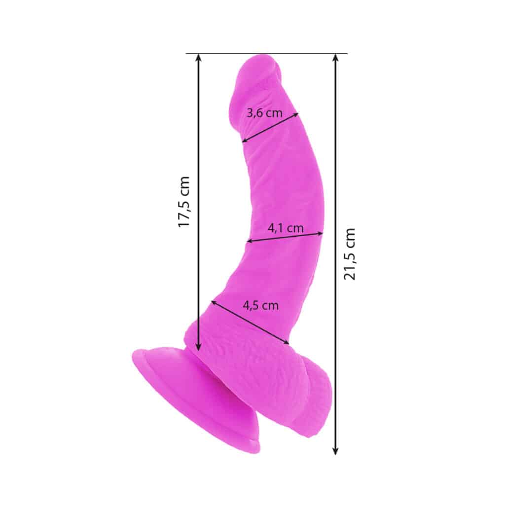 Diversia – Flexibel Vibrerande Dildo med fjärrkontroll 21,5 cm – Lila