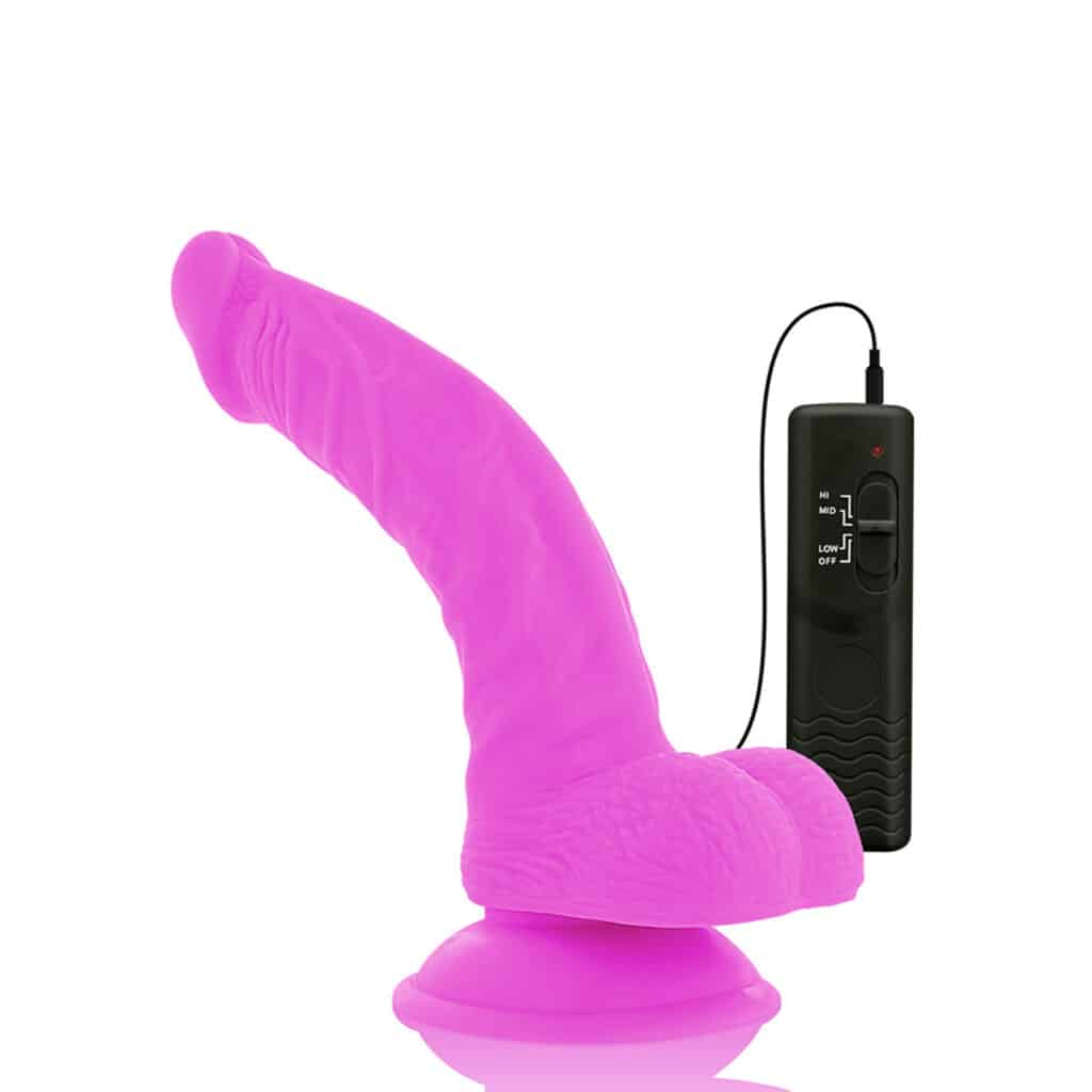 Diversia – Flexibel Vibrerande Dildo med fjärrkontroll 21,5 cm – Lila