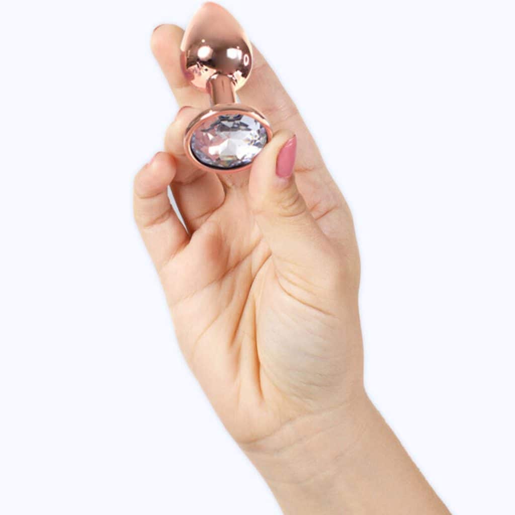 Plug&Play Limited Edition Buttplug – Roséguld Analplugg i metall 7 cm – Small