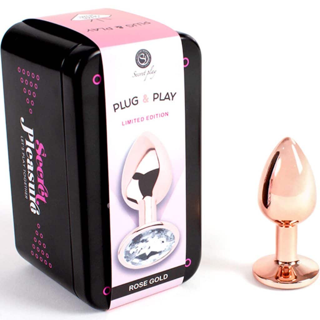 Plug&Play Limited Edition Buttplug – Roséguld Analplugg i metall 7 cm – Small