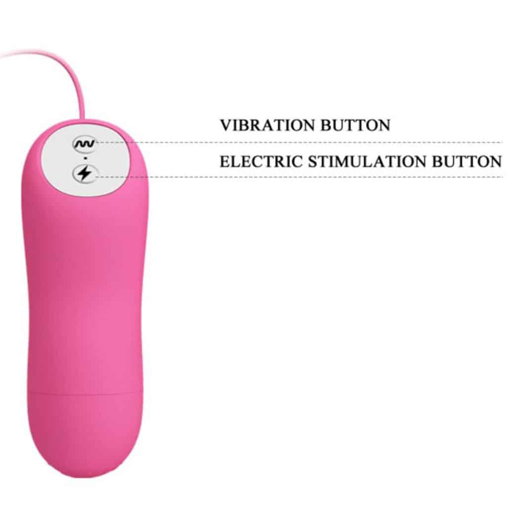 Romantic Wave Vibrating & Eletric Shock Nipple Clamps – Vibrerande Bröstklämmor – Fuchsia