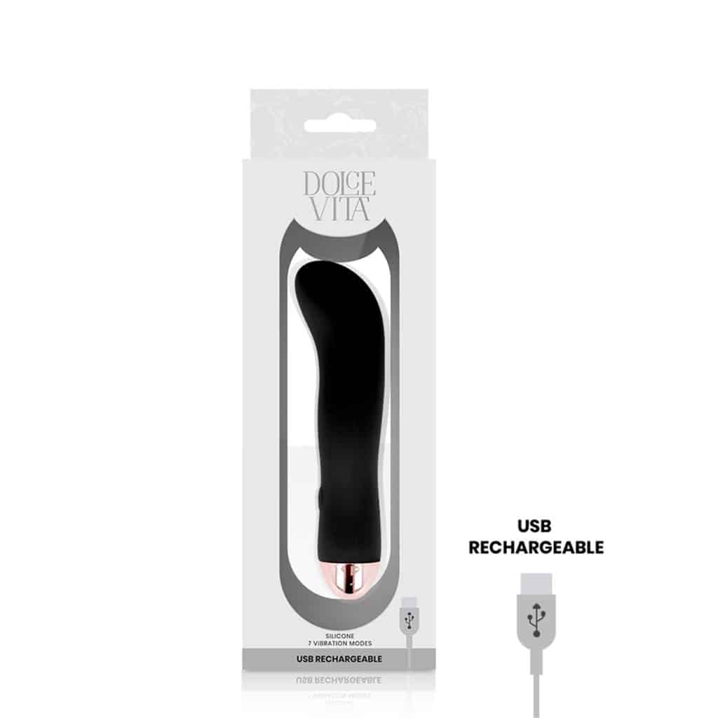 Two – Uppladdningsbar Vibrator med 7 Hastigheter – Svart