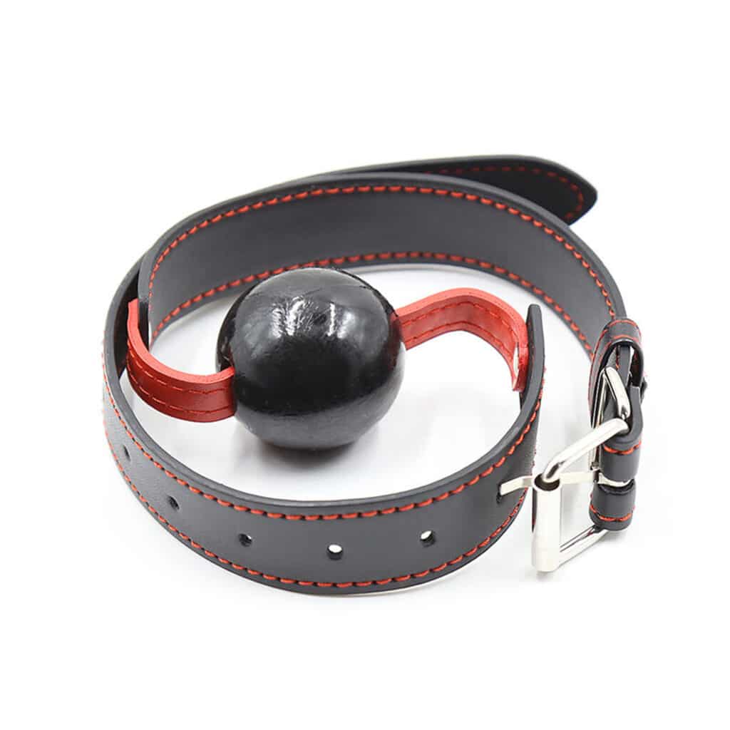 TTPE Ball Gag – Justerbar Munkavel – Svart/Röd