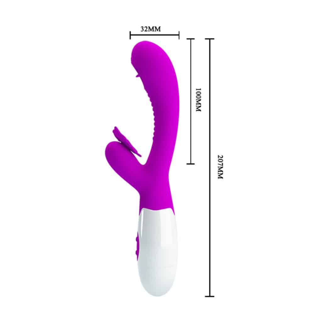 Lick & Tongue – Fjäril & Rabbit Vibrator – Lila