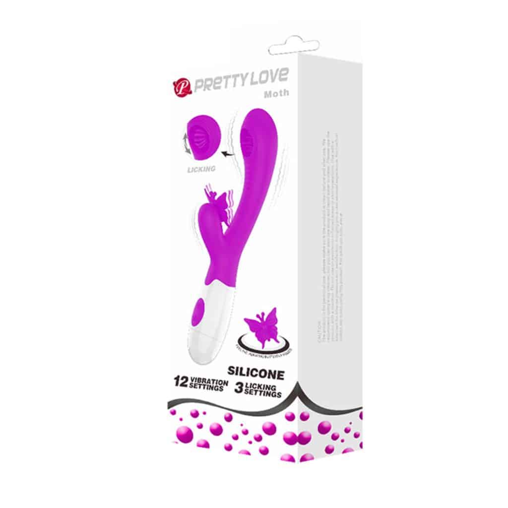 Lick & Tongue – Fjäril & Rabbit Vibrator – Lila