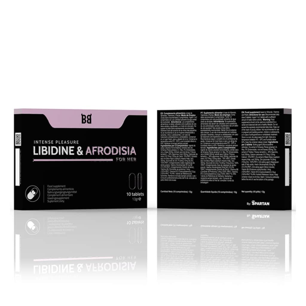 Libidine & Afrodisia – Lust och Afrodisiakum för intensiv njutning – Kosttillskott för kvinnor – 10 tabletter