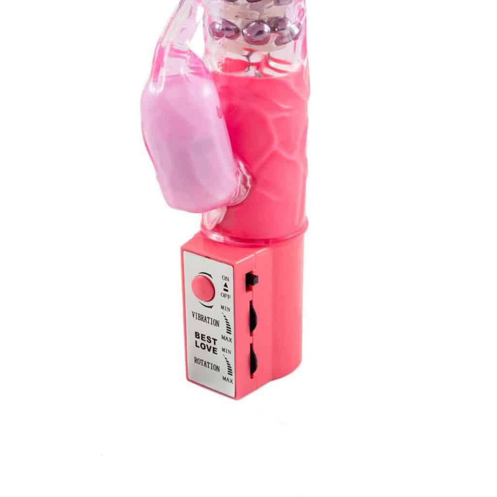 Rabbitvibrator 23 x 4 cm – Rosa