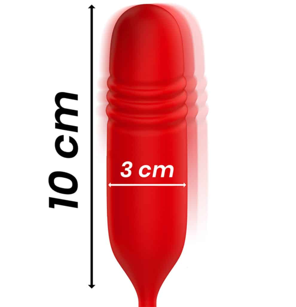 Double Pleasure Wand – Toscana Massagestav + Up and Down – Röd