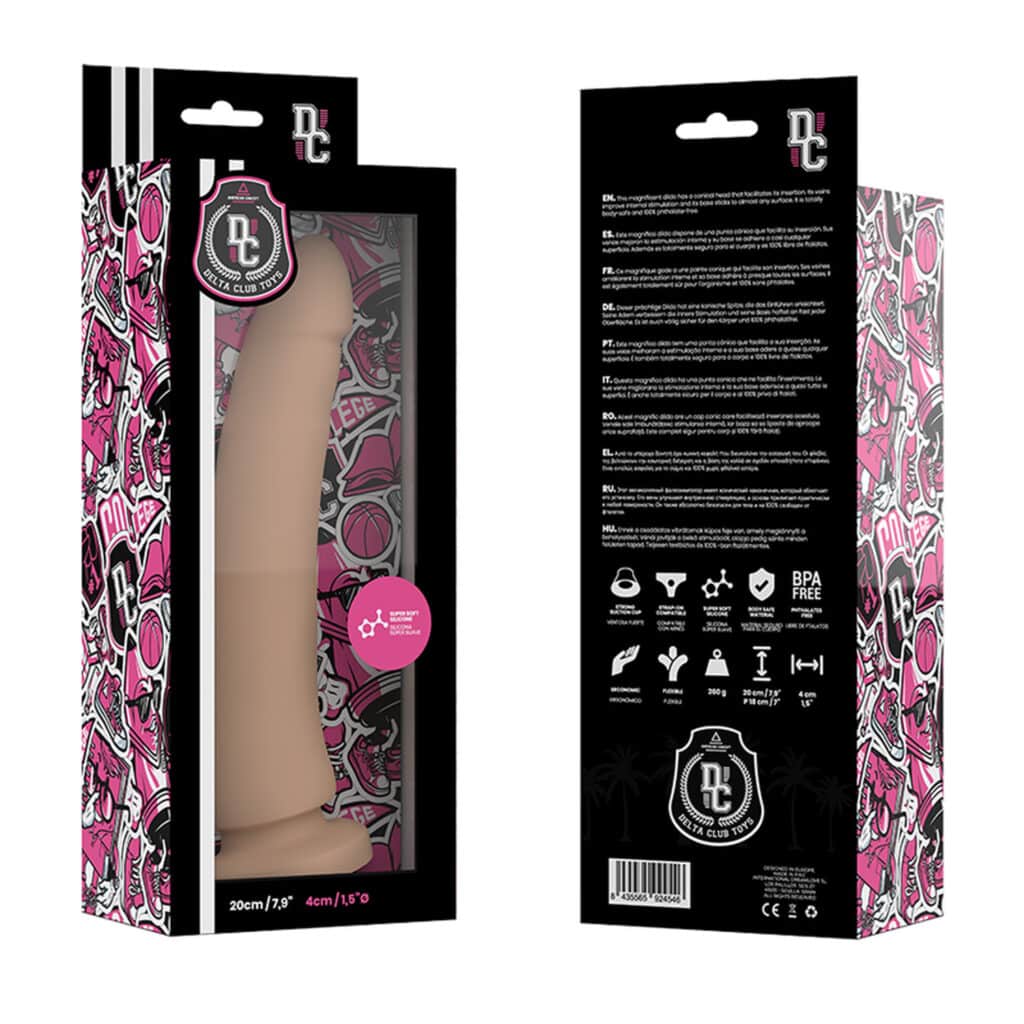 Delta Club Natural Sex Toys – Realistisk Dildo – Medicinsk Silikon 20 x 4 cm