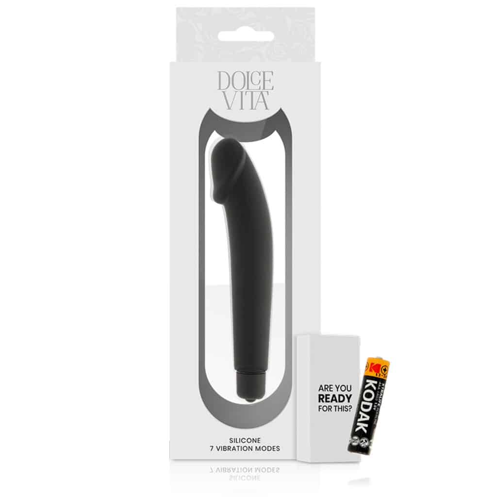 Dolce Vita – Realistisk G-punktsvibrator i Silikon 15,8 cm – Svart