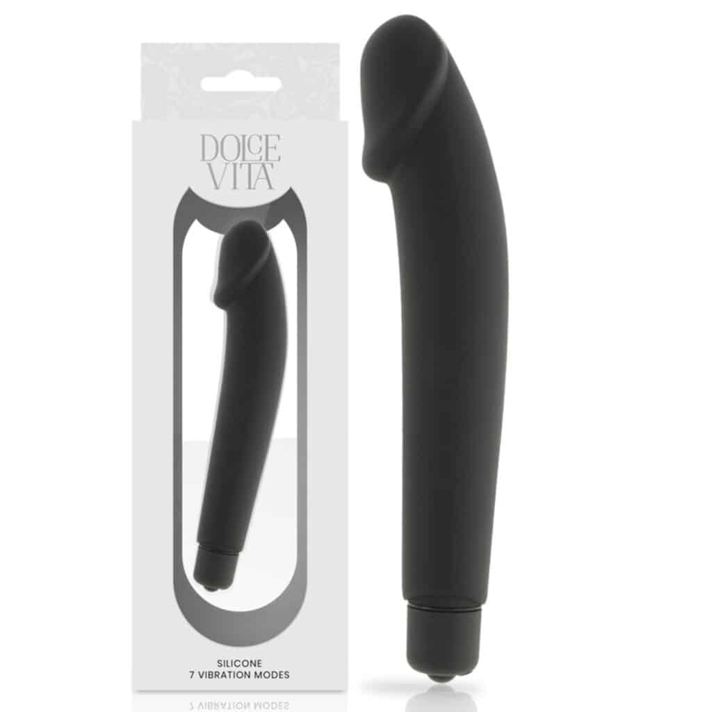 Dolce Vita – Realistisk G-punktsvibrator i Silikon 15,8 cm – Svart