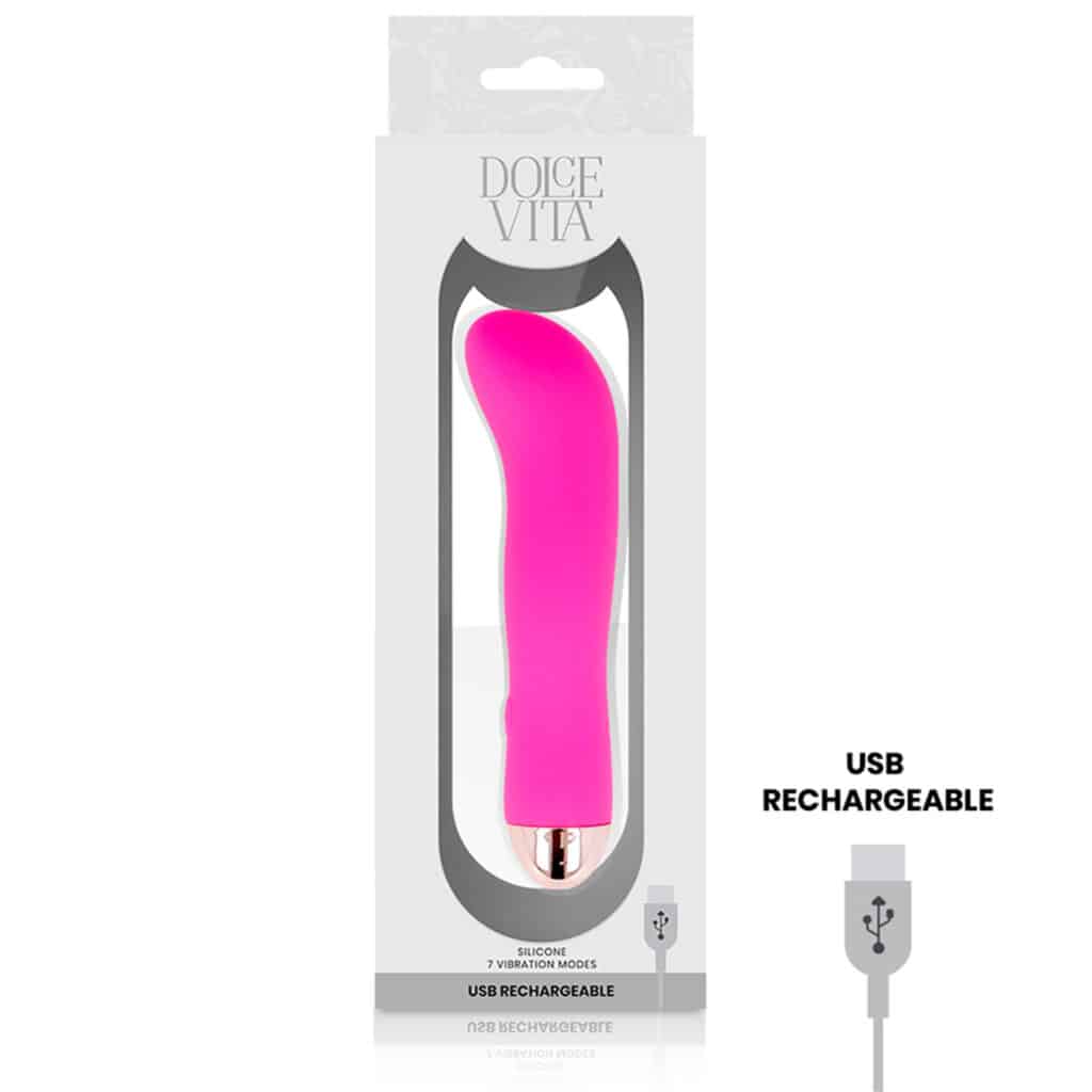 Dolce Vita Two – Uppladdningsbar Vibrator med 7 Hastigheter – Rosa