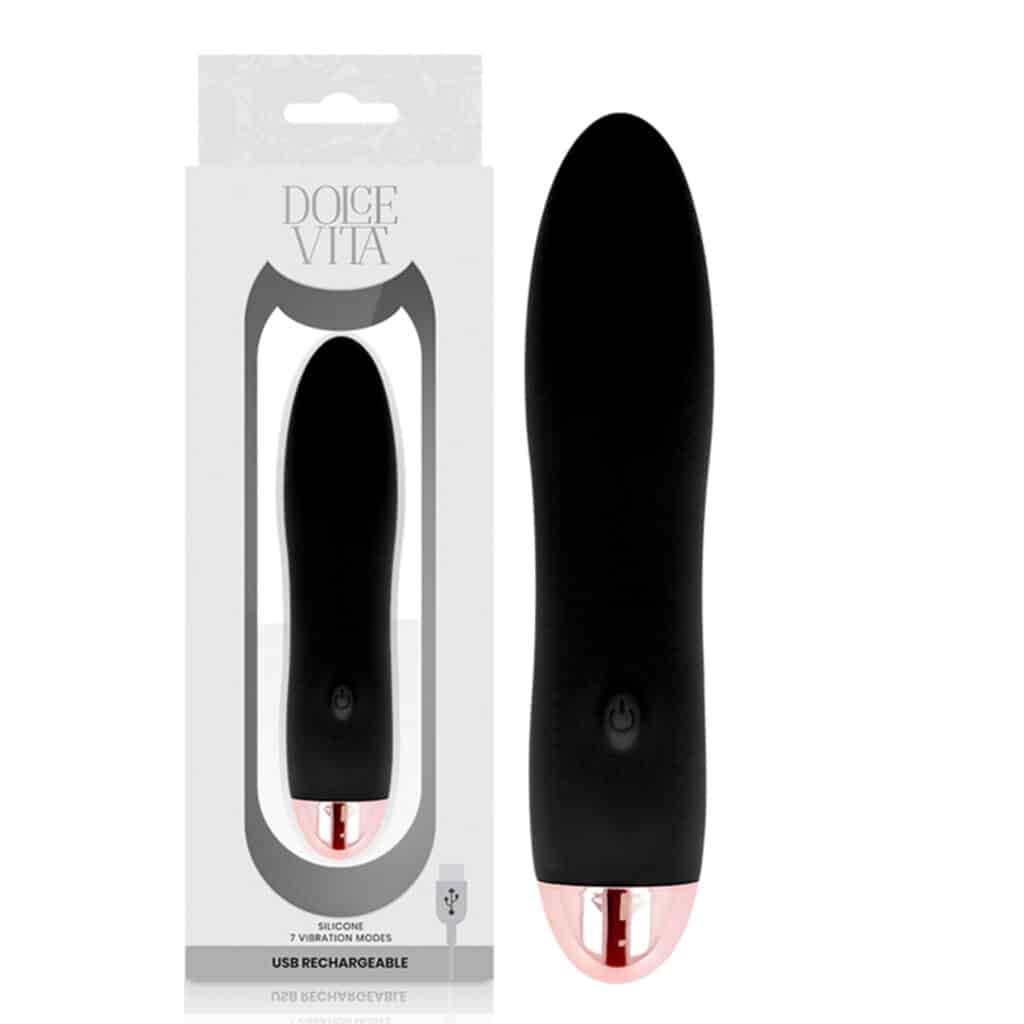 Dolce Vita Four – Uppladdningsbar Vibrator med 7 Hastigheter – Svart