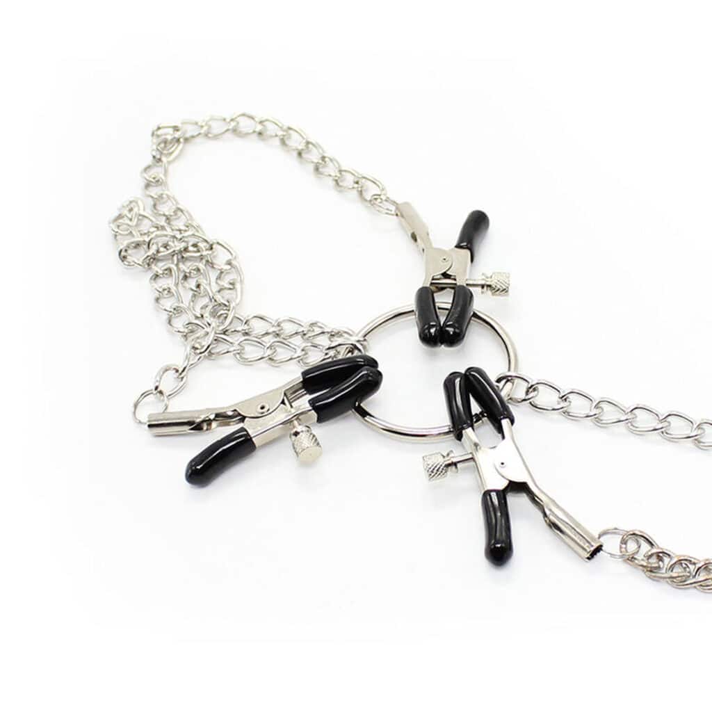 Öhmama! Fetish Nipple Clamps – 3i1 Bröstklämmor i metall