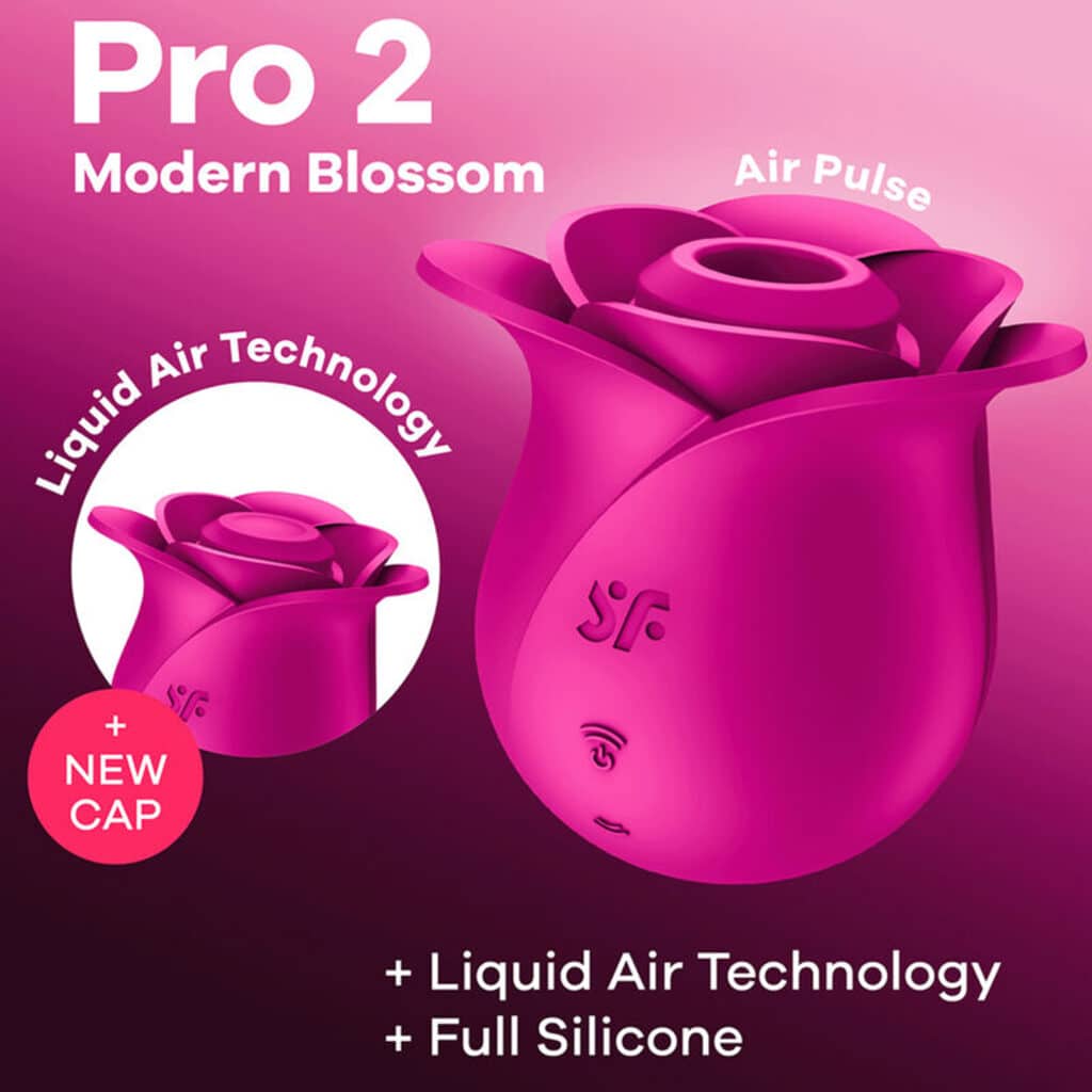 Satisfyer – Air Pulse Pro 2 Modern Blossom Vibrator Trycksvågsvibrator – Rosa