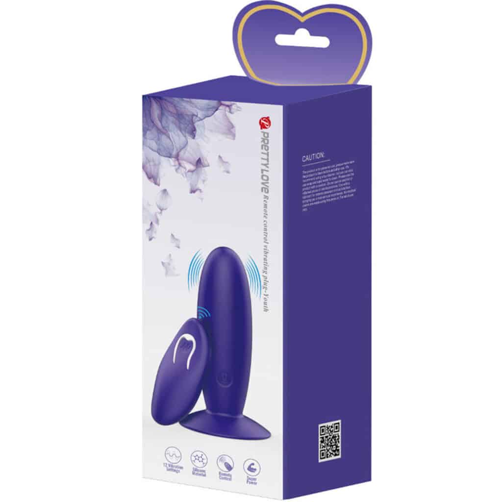 Pretty Love Youth – Analplugg med Vibrator & Fjärrkontroll – Buttplug Lila