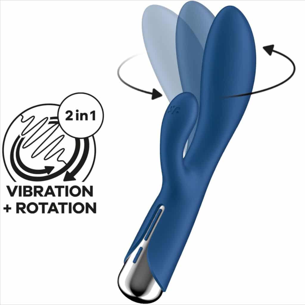 Satisfyer – Spinning Rabbitvibrator 1: Klitoris- & G-punktsstimulering – Blå