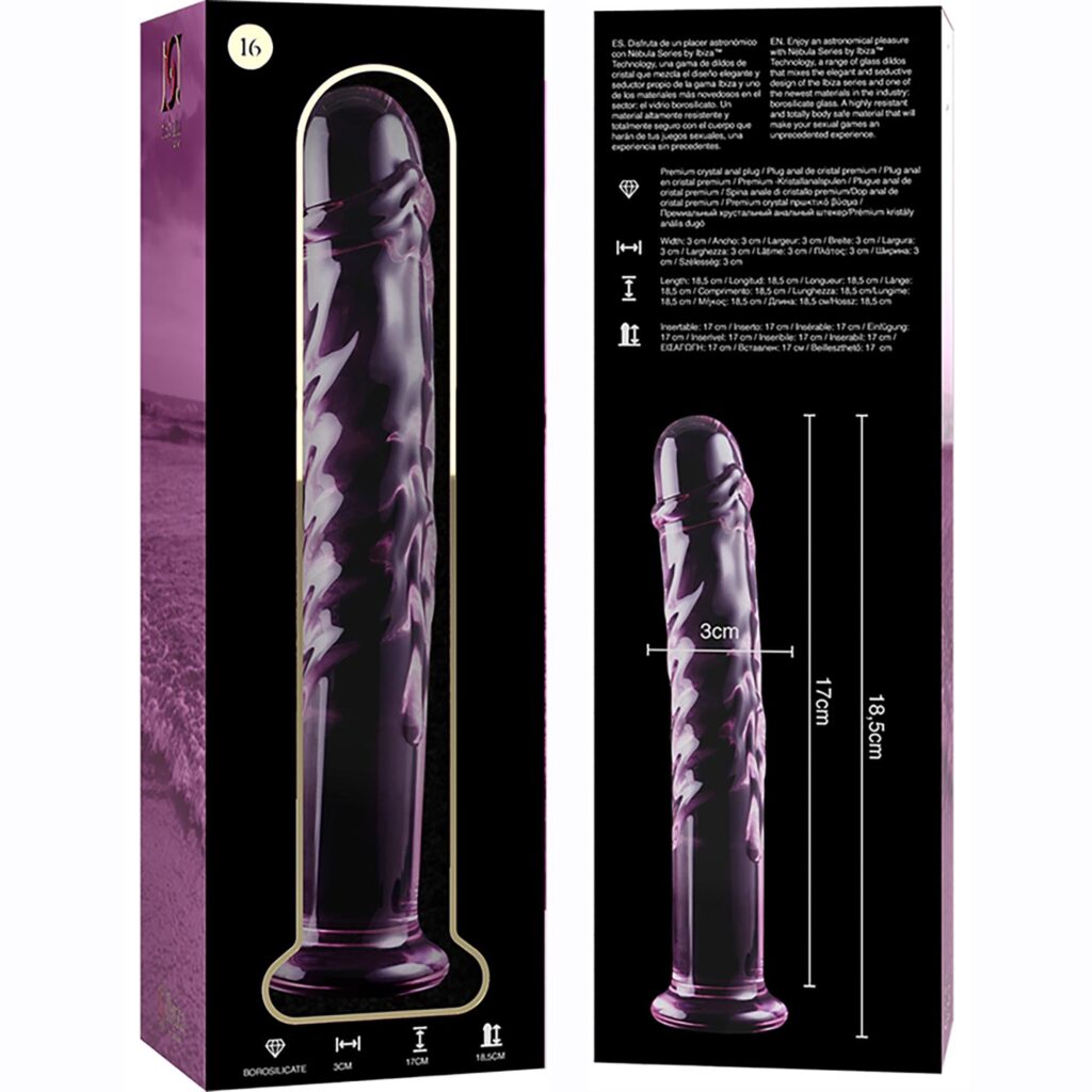 Nebula Series By Ibiza – Model 16 Glasdildo Rosa 18,5 cm