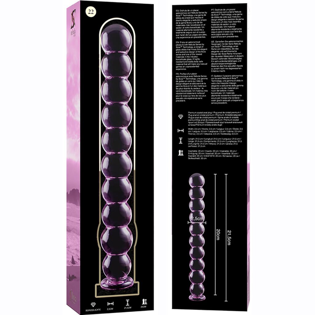 Nebula Series By Ibiza – Model 22 Glasdildo Rosa 21,5 cm